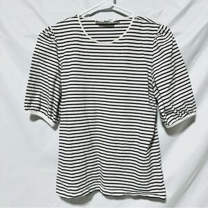 Simons Monochrome Striped Short Sleeve Tee sz L